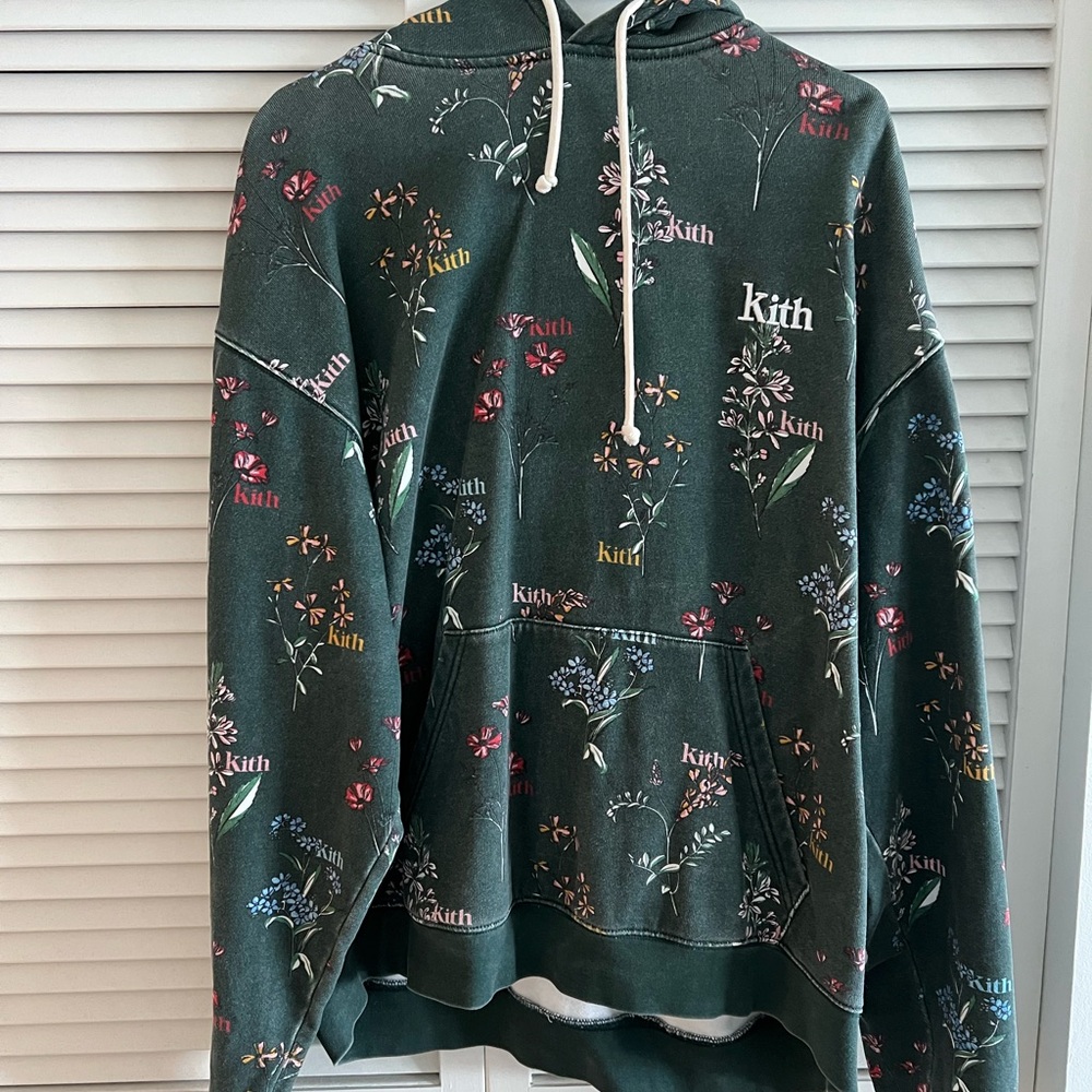 Kith Green Floral Hoodie